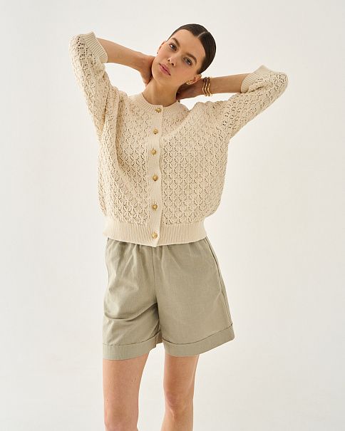 SC25111 Кардиган, Кремовый