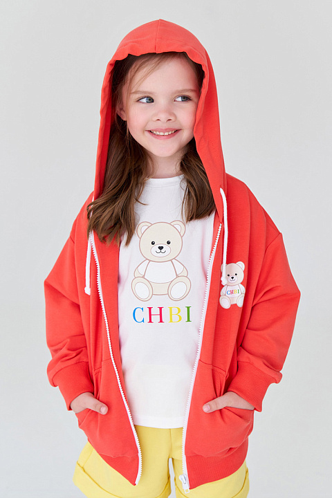 SJ22132 Толстовка, Коралловый