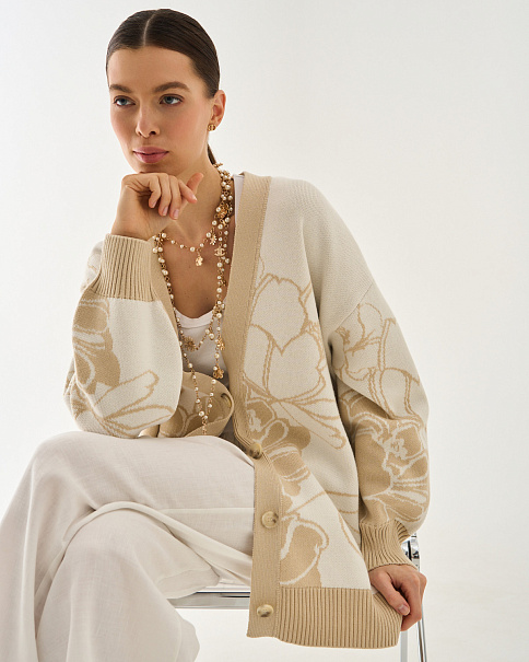 SC25107 Кардиган, Бежевый