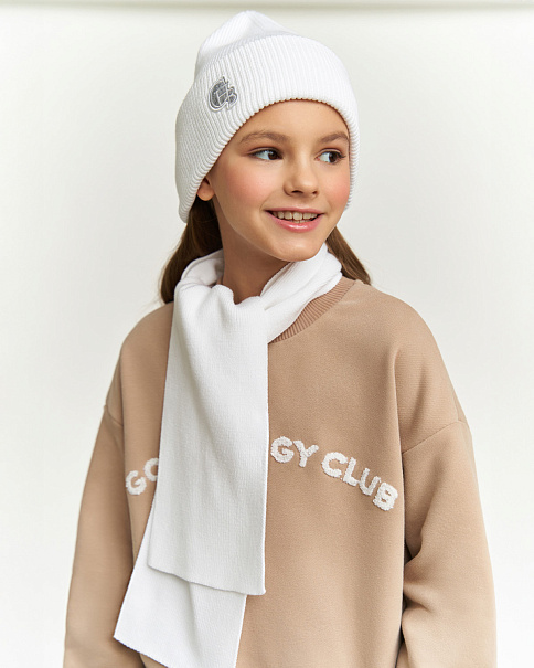 SS24047 Шарф, Белый