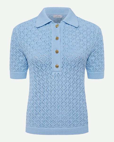 SJ25114 Футболка-поло, Голубой