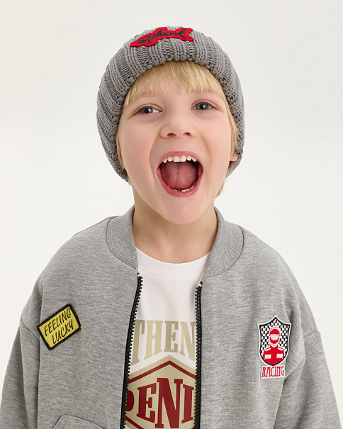 SH26025 Шапка, Серый