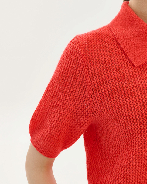 SJ26102-1 Футболка-поло, Коралловый