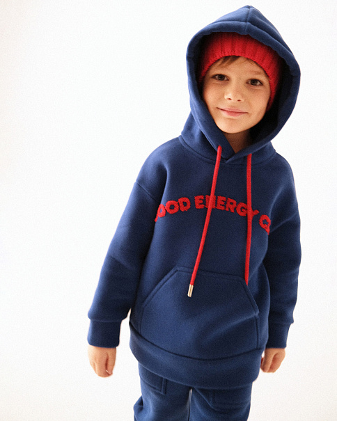 WJ24077 Толстовка, Индиго