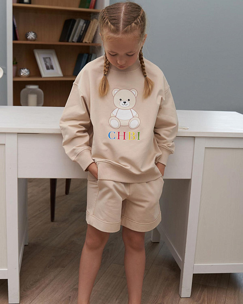 SJ22130 Толстовка, Бежевый