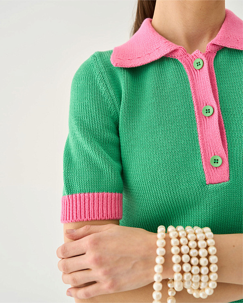 SJ25106 Футболка-поло, Зеленый