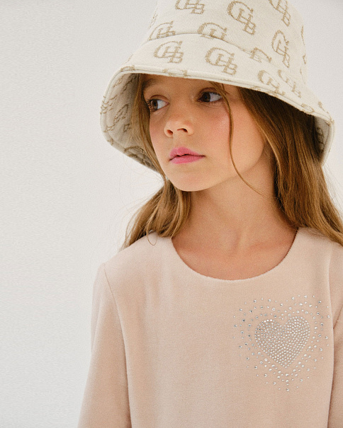 WD24061-1 Платье, Бежевый