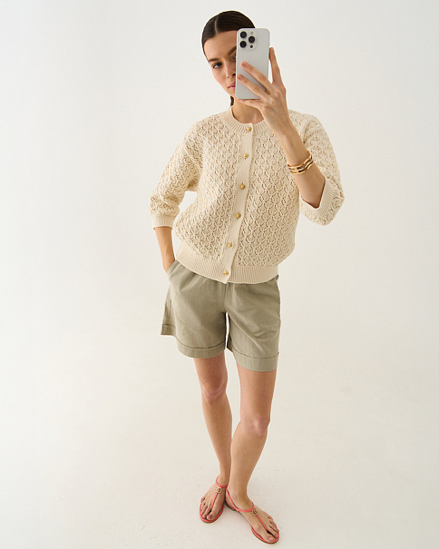 SC25111 Кардиган, Кремовый