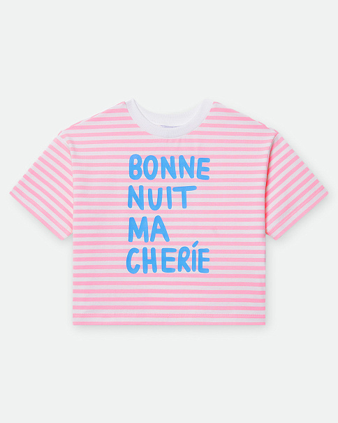 SF26002-1 Футболка, Белый-розовый