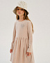 WD24061-1 Платье, Бежевый