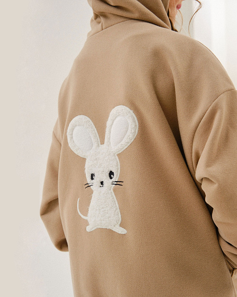 WJ24071 Толстовка, Бежевый