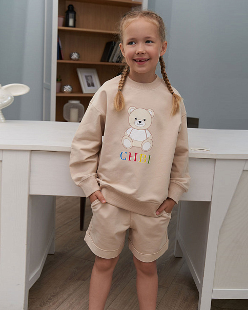 SJ22130 Толстовка, Бежевый