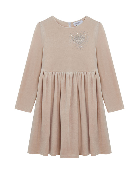 WD24061-1 Платье, Бежевый