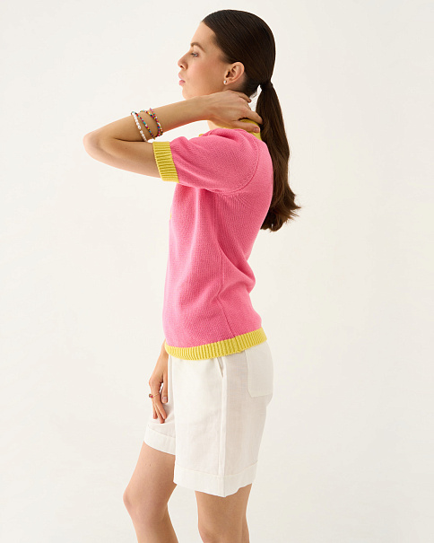 SJ25106 Футболка-поло, Розовый