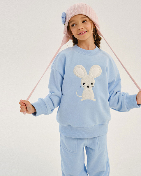 WJ24069 Толстовка, Голубой