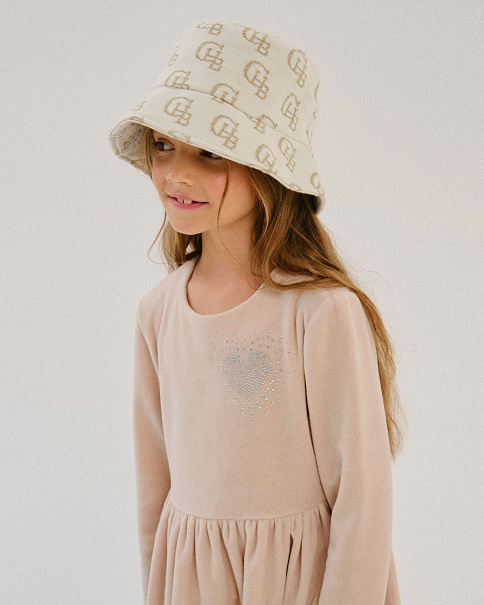 WD24061-1 Платье, Бежевый