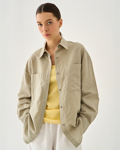 SJ24130 Блуза, Оливковый