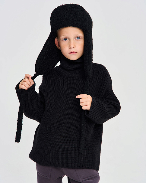 WJ25092 Свитер, Черный