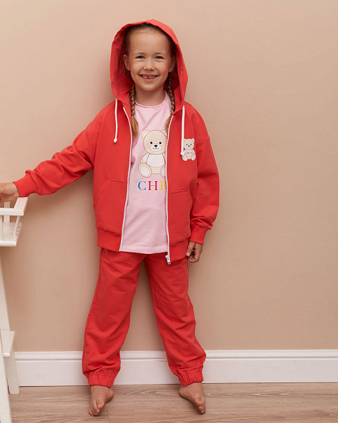 SJ22132 Толстовка, Коралловый