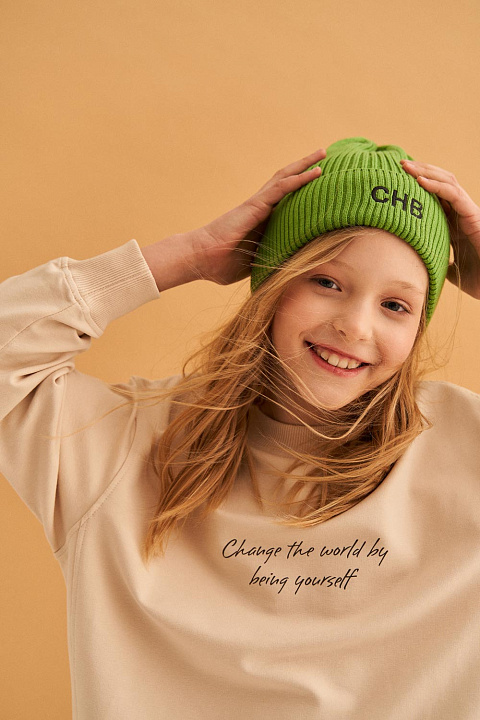 SJ22144 Толстовка, Бежевый