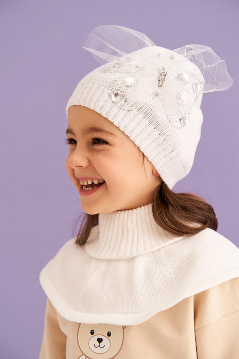 SS22080 Шарф-воротник, Белый