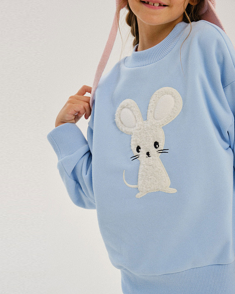 WJ24069 Толстовка, Голубой