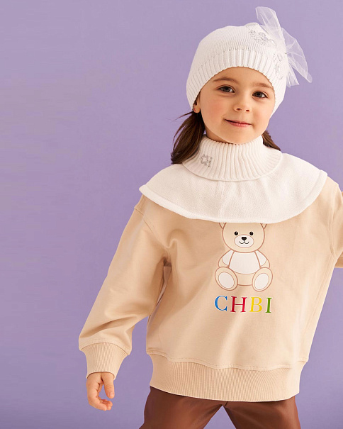 SS22080 Шарф-воротник, Белый